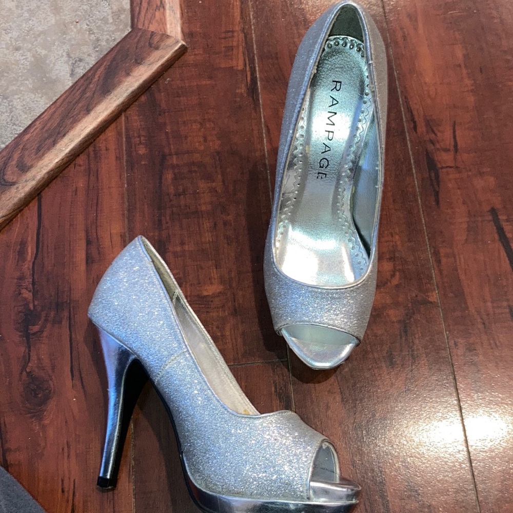 Silver rampage heels